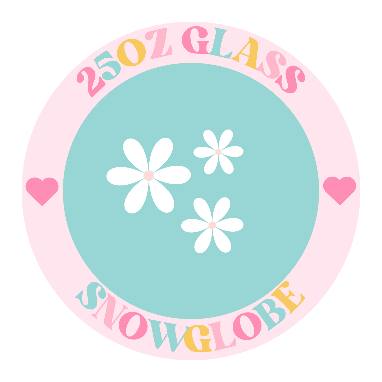 25ounce glass snow globe cup with lid