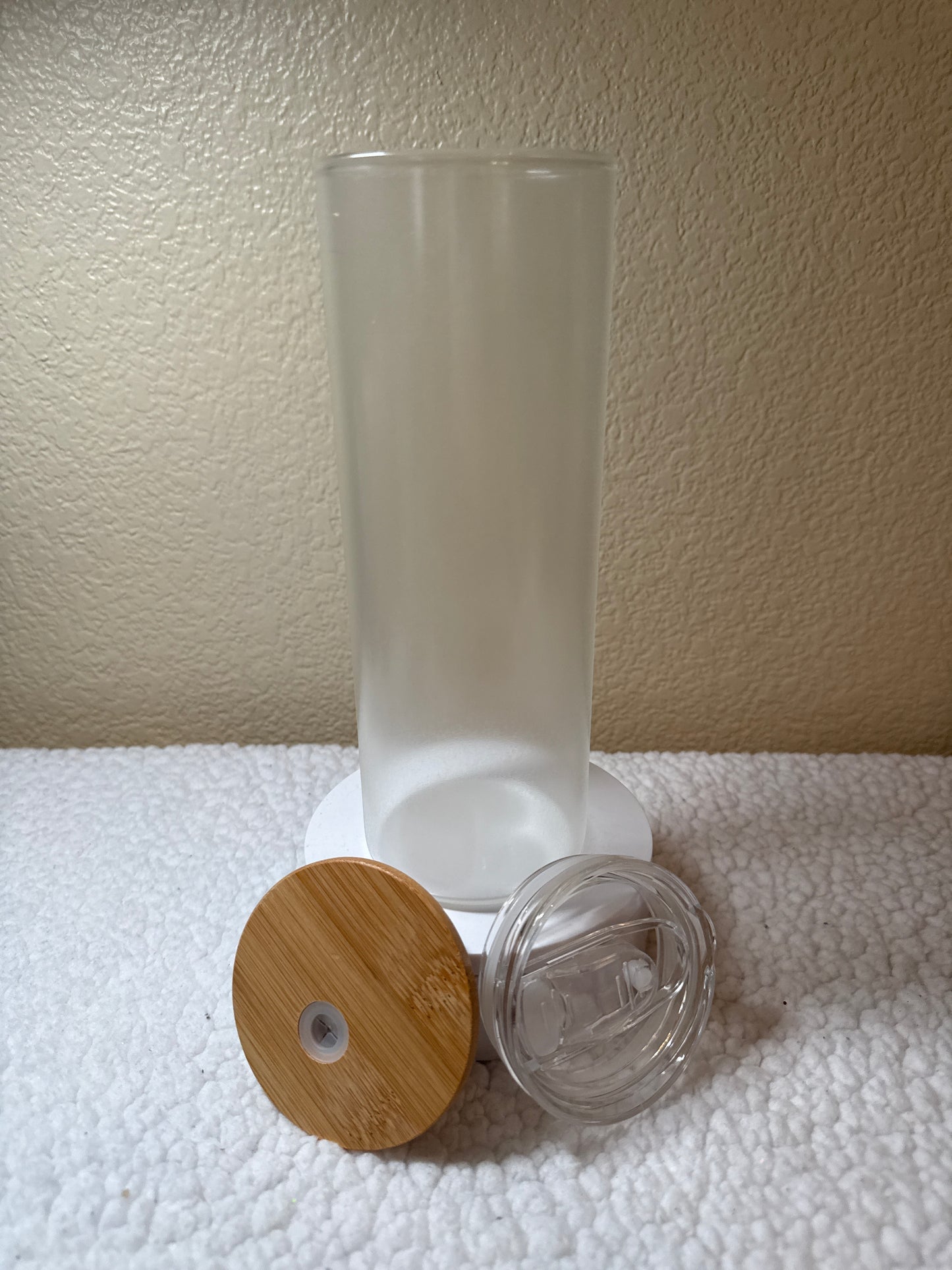 20oz Glow In The Dark Glass Tumbler-Yellow