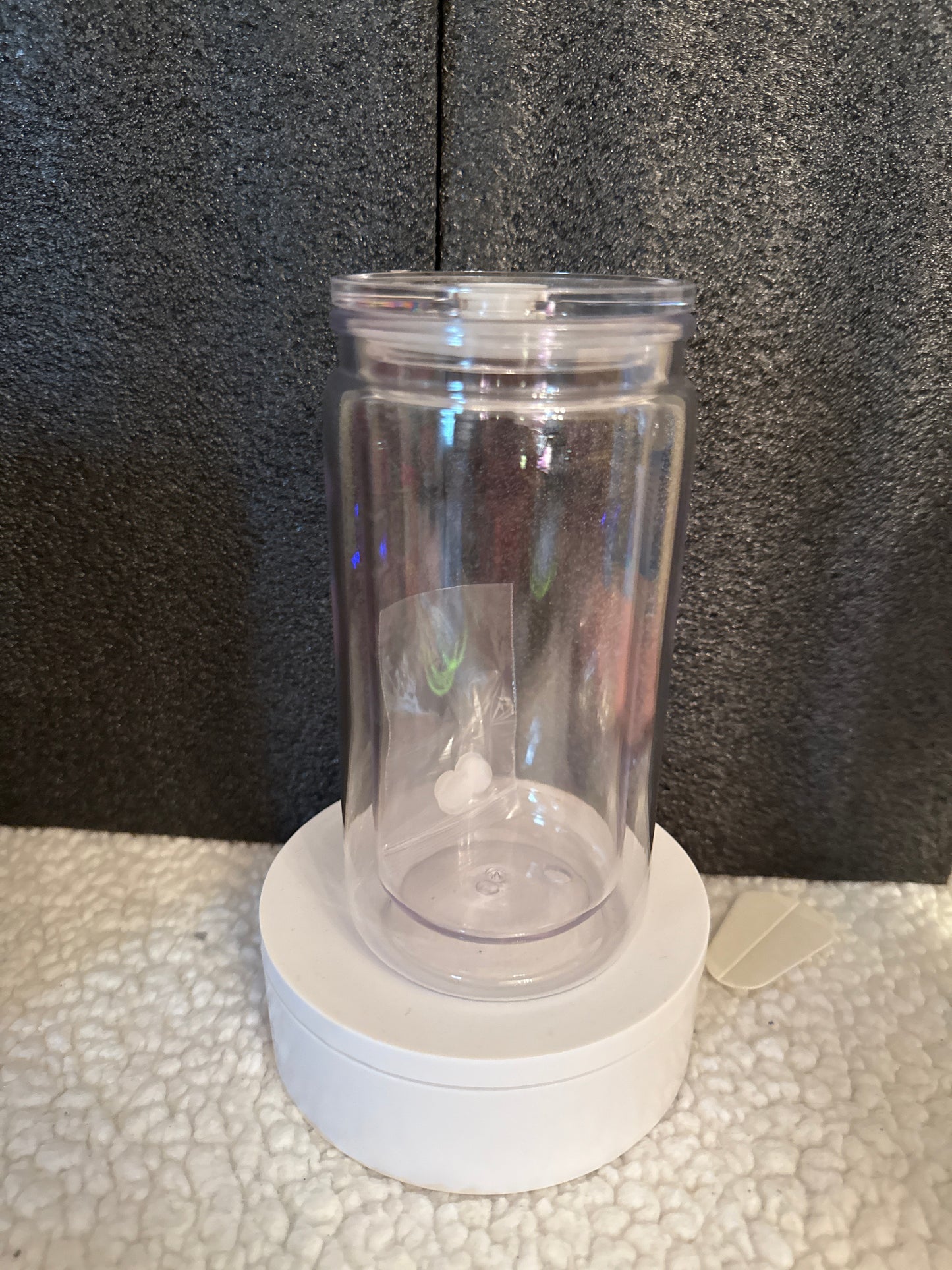 16oz Acrylic snow globe with clear lid