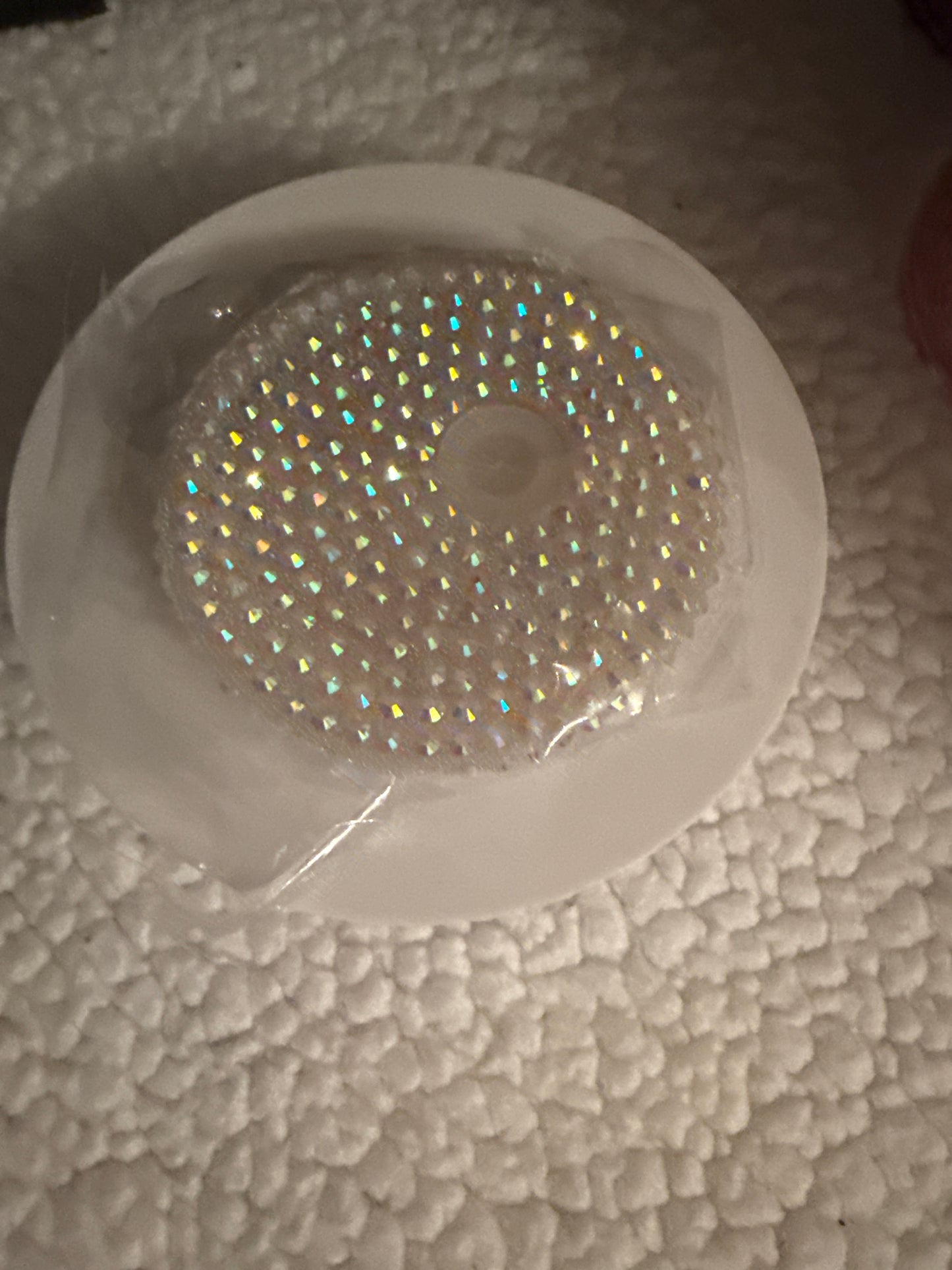 White bling lid for snow globes