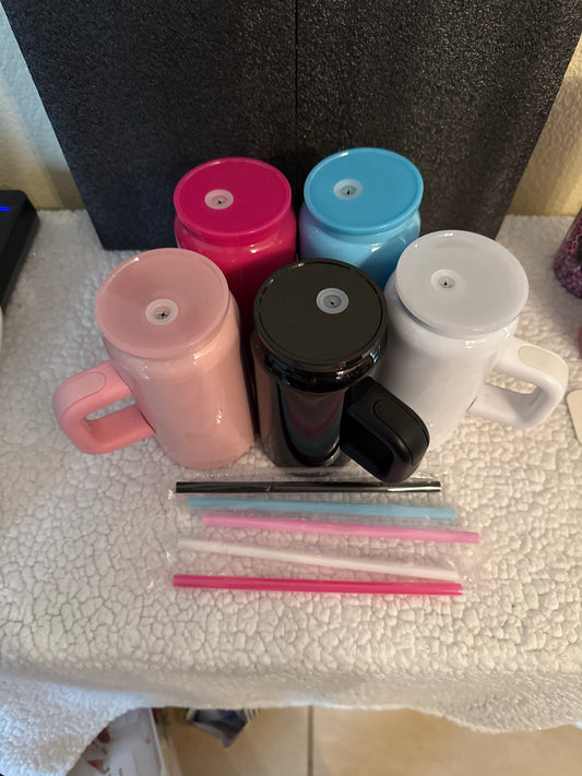 16 ounce stainless steel canisters with handle