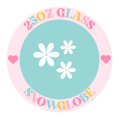 25ounce glass snow globe cup with lid