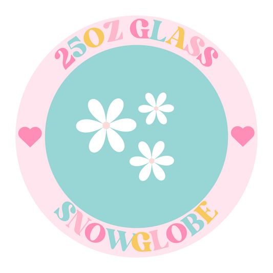 25ounce glass snow globe cup with lid