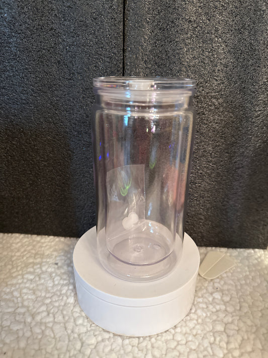 16oz Acrylic snow globe with clear lid
