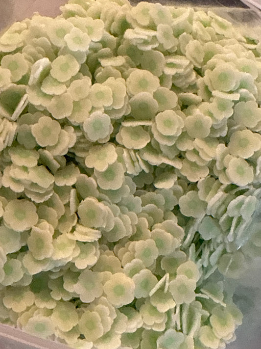 #21 Green Flowers Glitter Additive glow in the dark