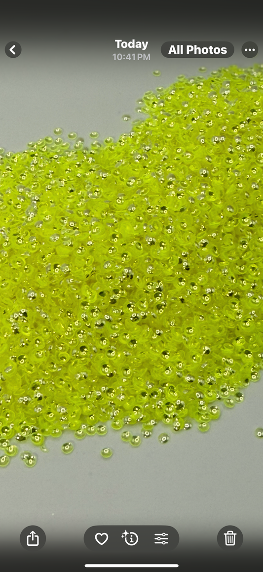 #74 Lemon Drop 3-D pearl glitter