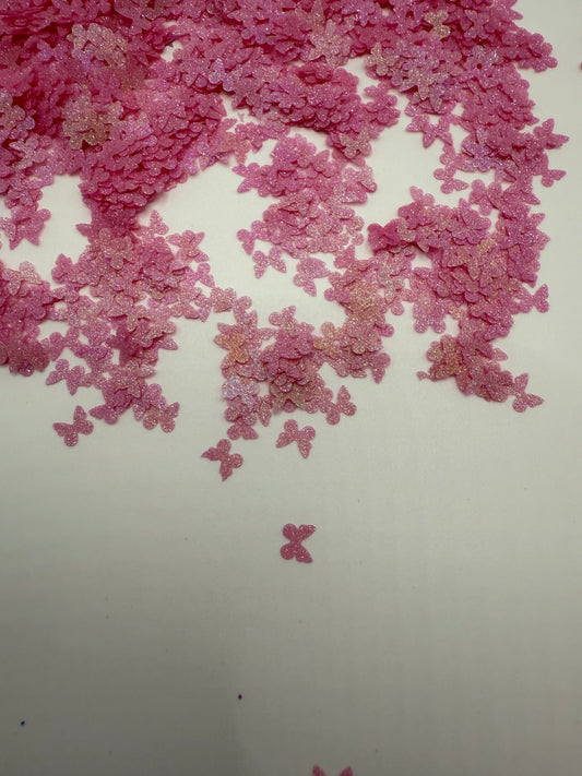 #79 Pink sparkly butter butterflies