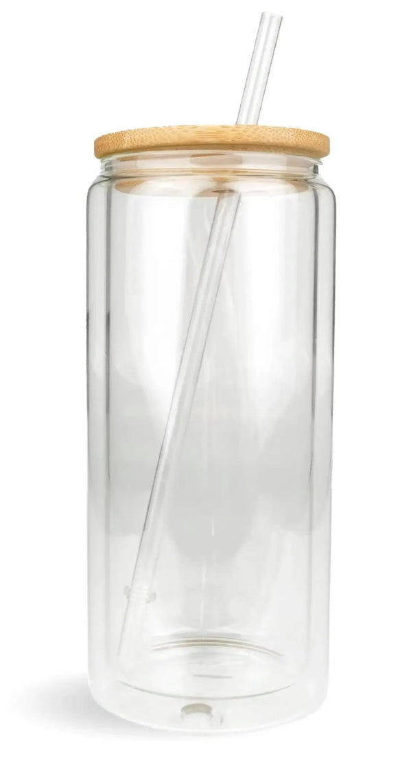 25ounce glass snow globe cup with lid