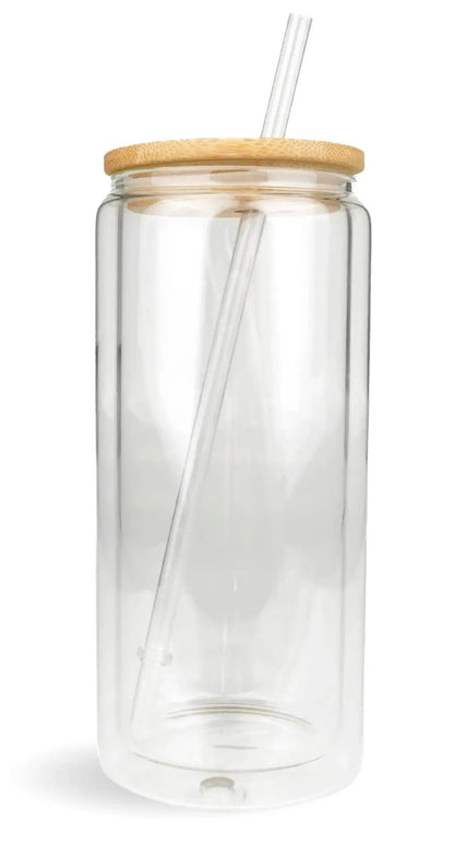 25ounce glass snow globe cup with lid