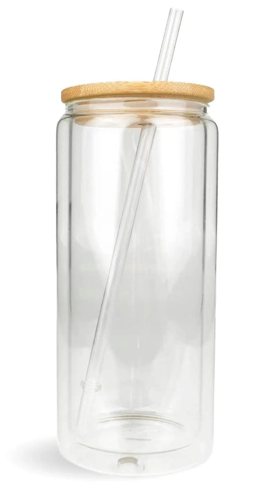 25ounce glass snow globe cup with lid